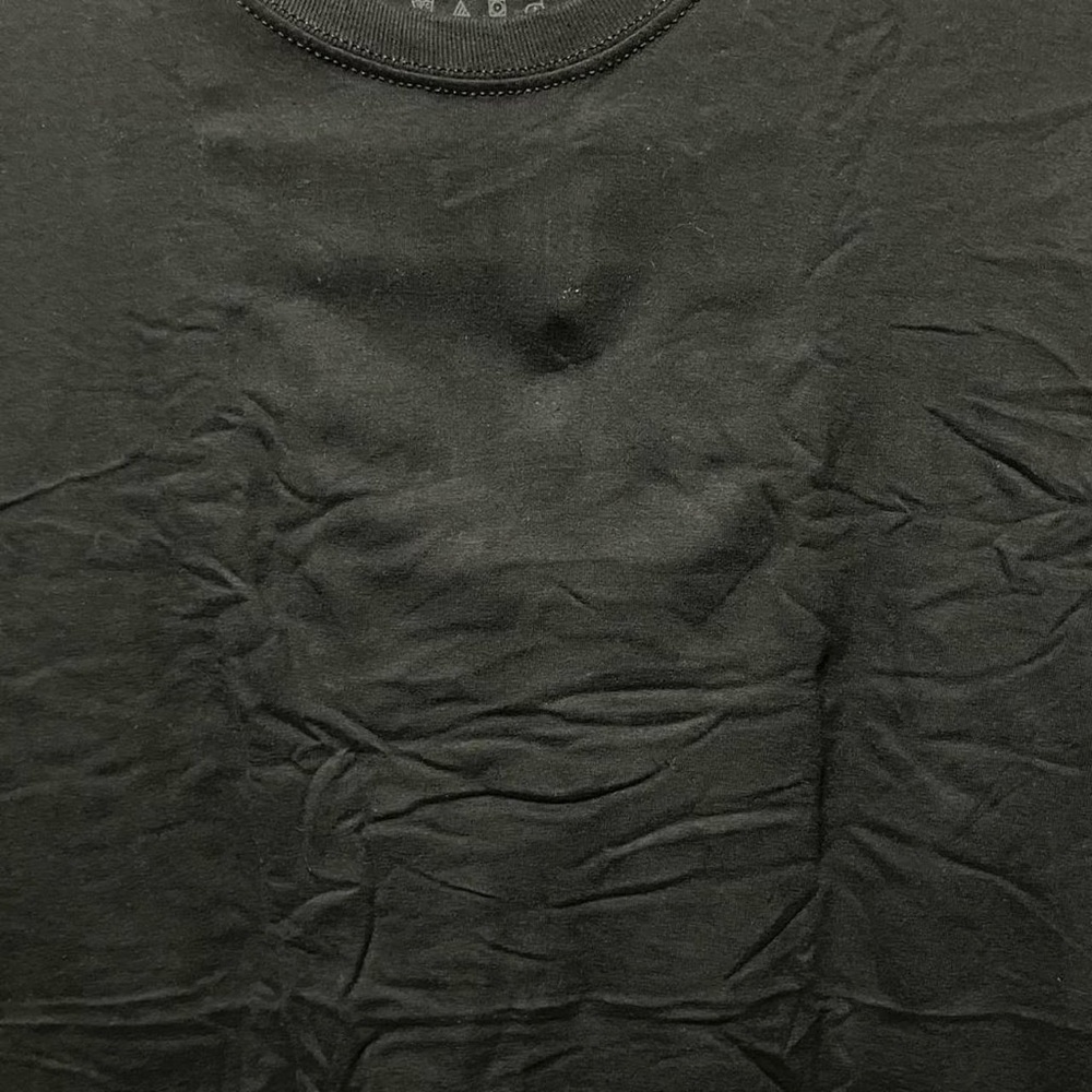 plain blank black Fruit of the Loom short sleeve crewneck casual work t-Shirt - Picture 2 of 4